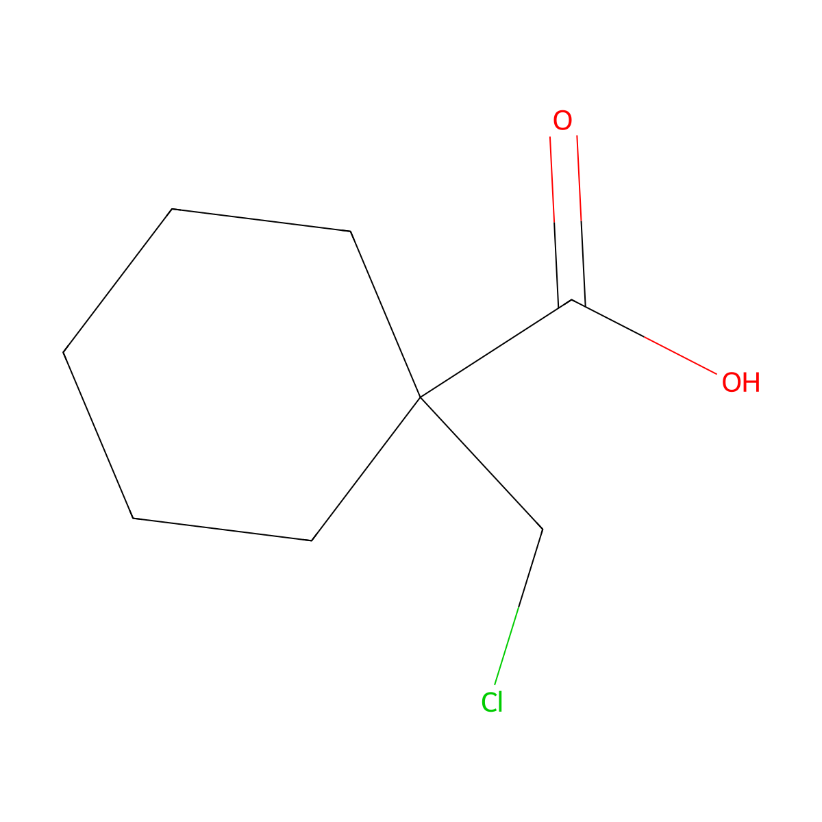 1-(Chloromethyl)cyclohexane-1-carboxylic acid molecular structure, CAS 773100-55-3