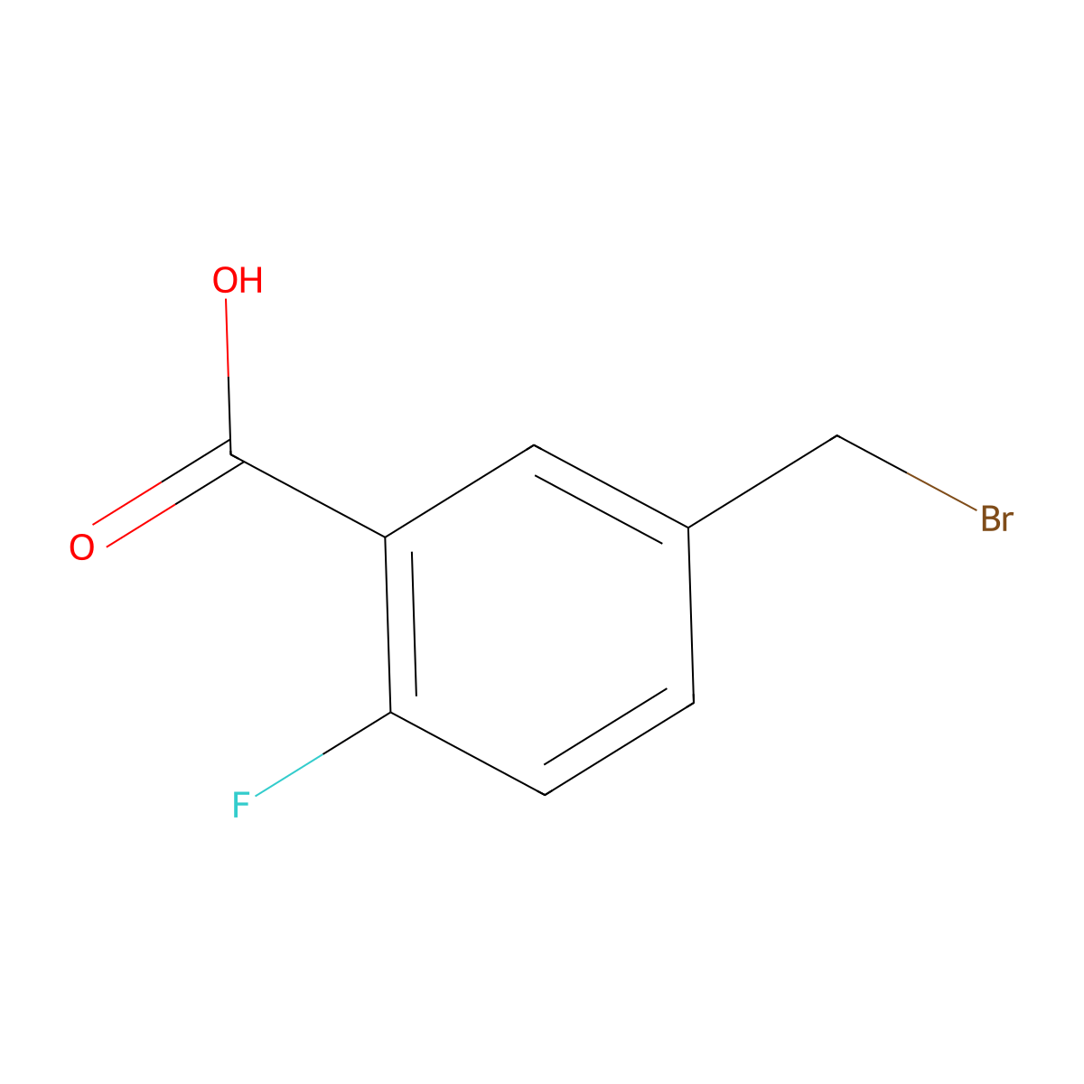 5-(Bromomethyl)-2-fluorobenzoic acid molecular structure, CAS 773100-76-8