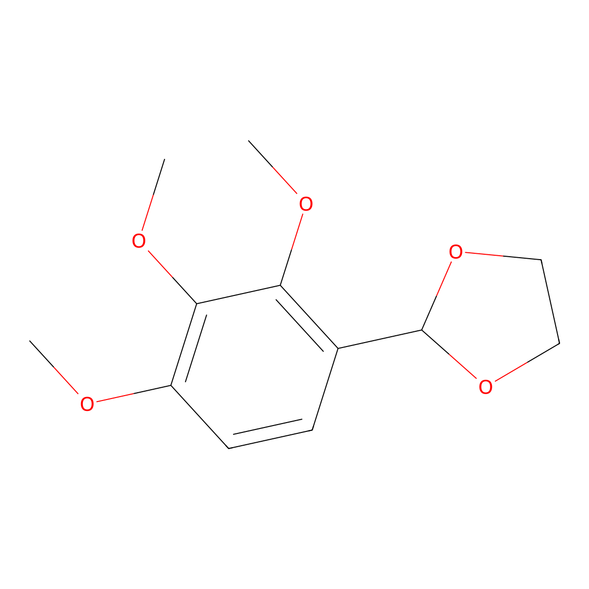 2-(2,3,4-Trimethoxyphenyl)-1,3-dioxolane molecular structure, CAS 773101-07-8