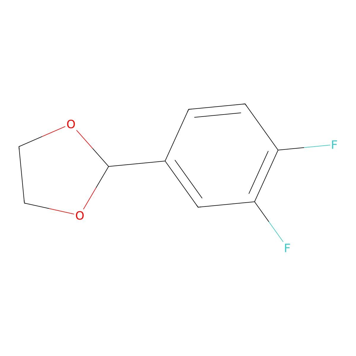 2-(3,4-Difluorophenyl)-1,3-dioxolane molecular structure, CAS 773101-62-5