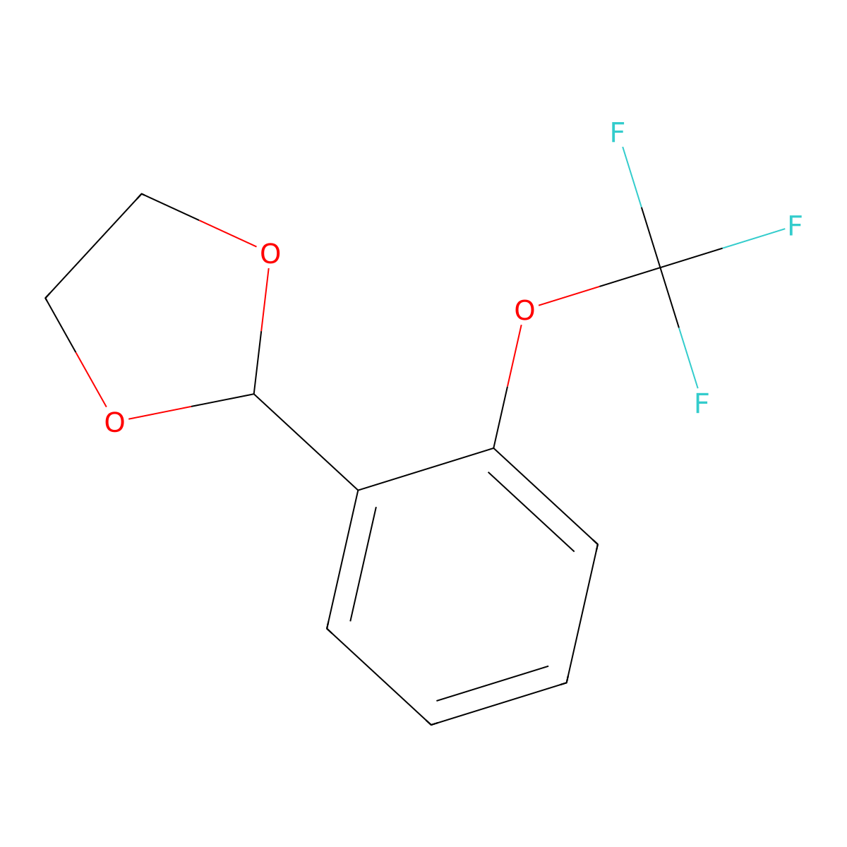 2-(2-(Trifluoromethoxy)phenyl)-1,3-dioxolane molecular structure, CAS 773102-02-6