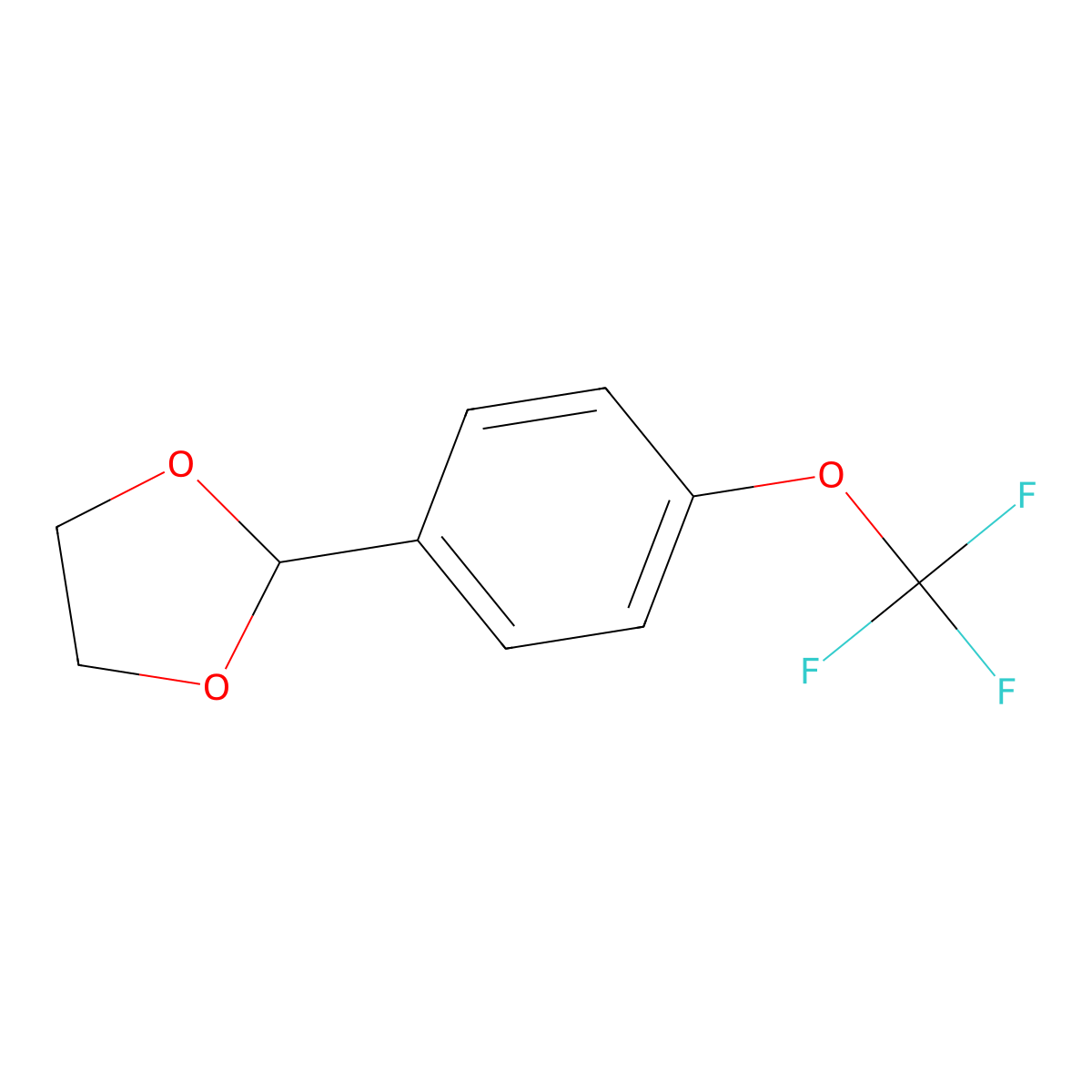 2-[4-(Trifluoromethoxy)phenyl]-1,3-dioxolane molecular structure, CAS 773102-04-8