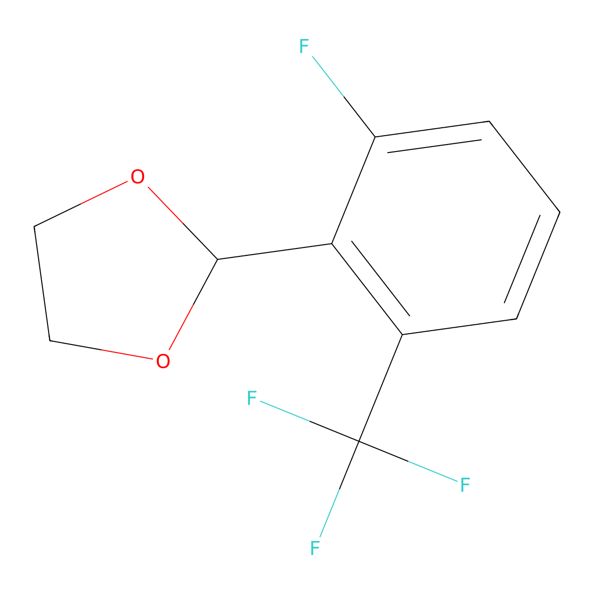 2-(2-Fluoro-6-(trifluoromethyl)phenyl)-1,3-dioxolane molecular structure, CAS 773102-30-0