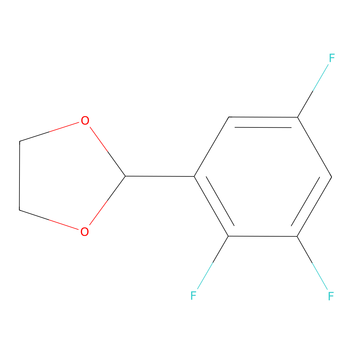 2-(2,3,5-Trifluorophenyl)-1,3-dioxolane molecular structure, CAS 773102-51-5