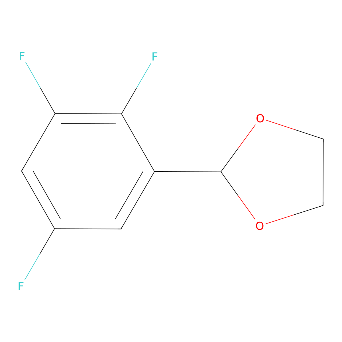 2-(2,3,5-Trifluorophenyl)-1,3-dioxolane molecular structure, CAS 773102-51-5