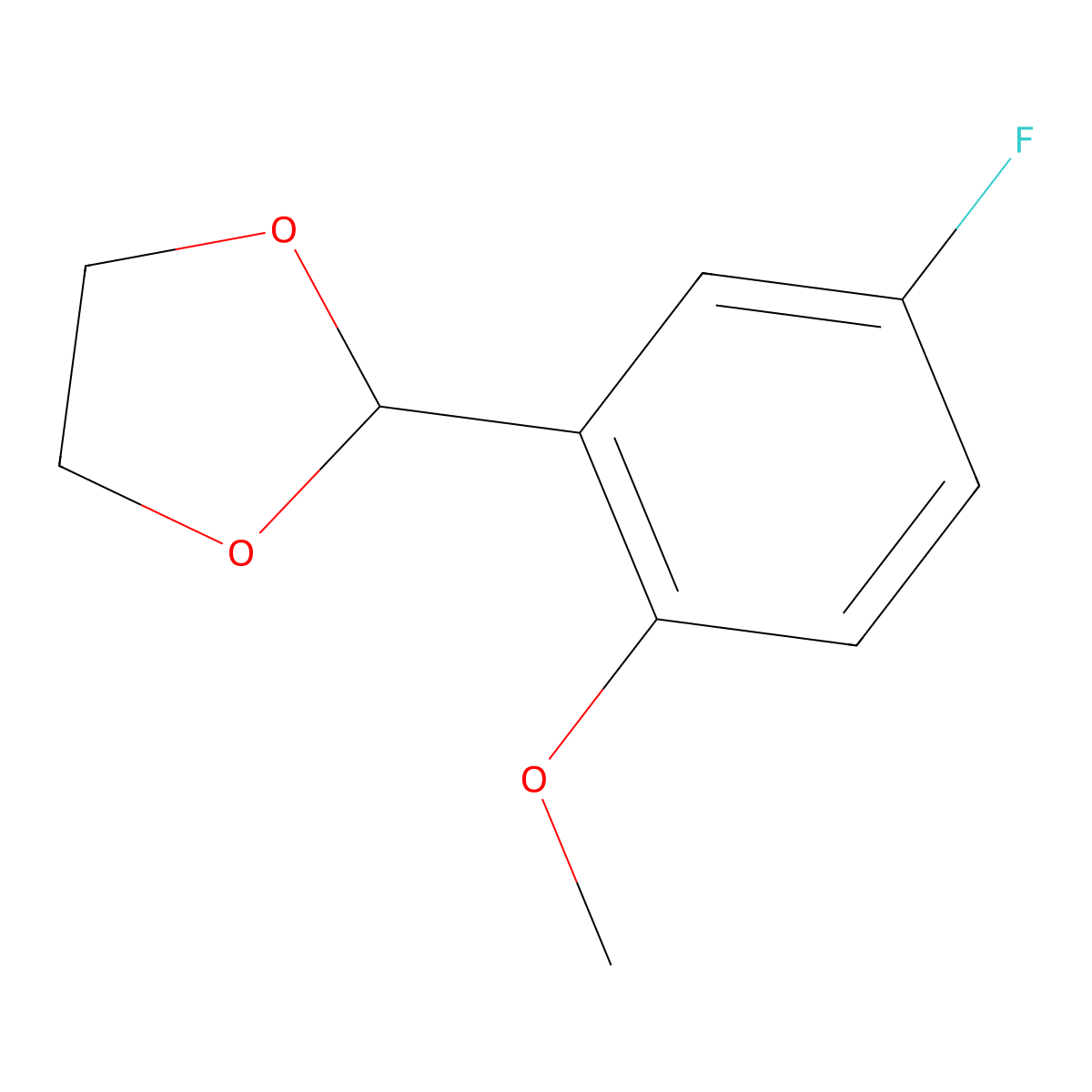 2-(5-Fluoro-2-methoxyphenyl)-1,3-dioxolane molecular structure, CAS 773102-72-0