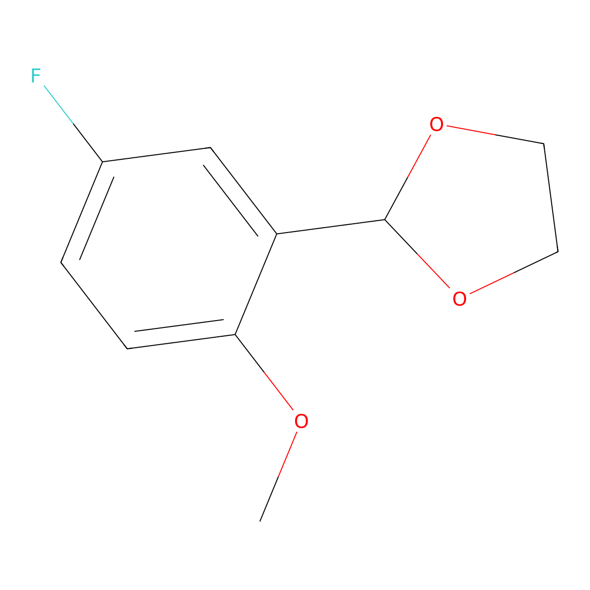 2-(5-Fluoro-2-methoxyphenyl)-1,3-dioxolane molecular structure, CAS 773102-72-0