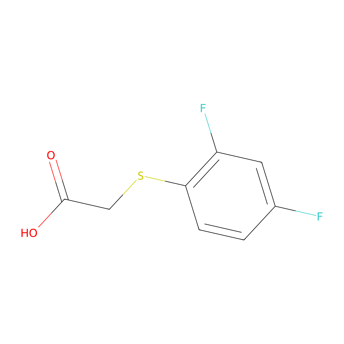 2-(2,4-difluorophenyl)sulfanylacetic Acid molecular structure, CAS 773108-57-9