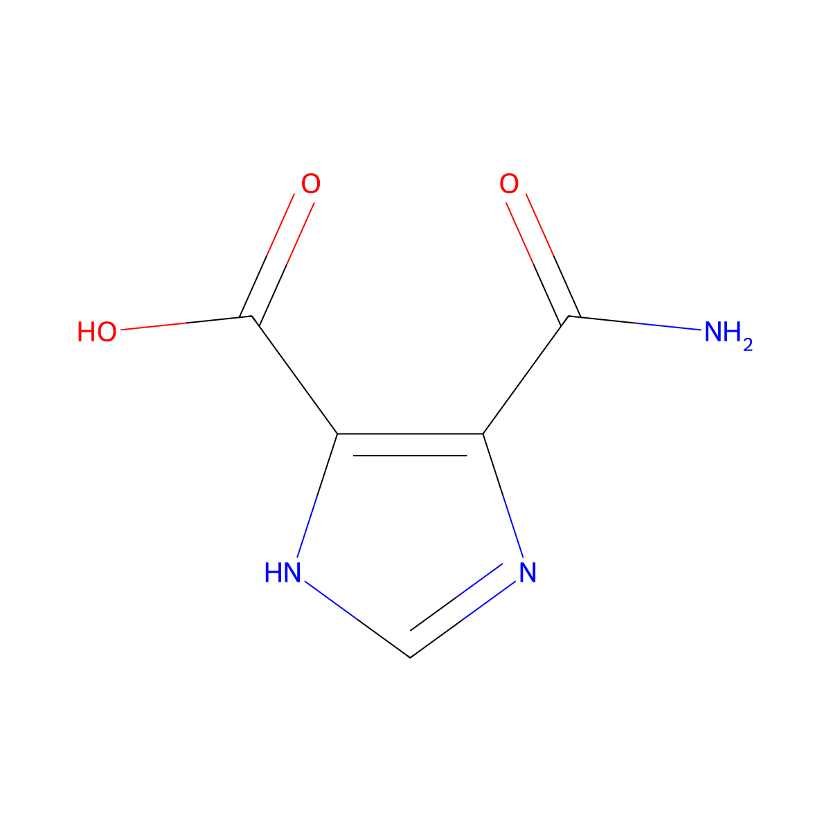 5-Carbamoyl-1H-imidazole-4-carboxylic acid molecular structure, CAS 773108-85-3