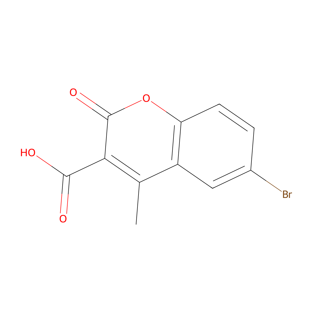 6-bromo-4-methyl-2-oxo-2H-chromene-3-carboxylic acid molecular structure, CAS 773109-55-0