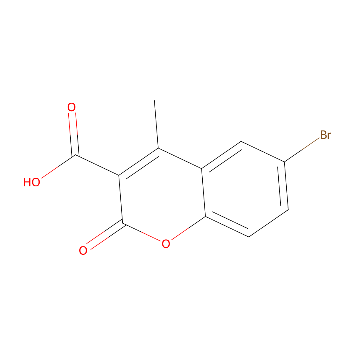 6-bromo-4-methyl-2-oxo-2H-chromene-3-carboxylic acid molecular structure, CAS 773109-55-0
