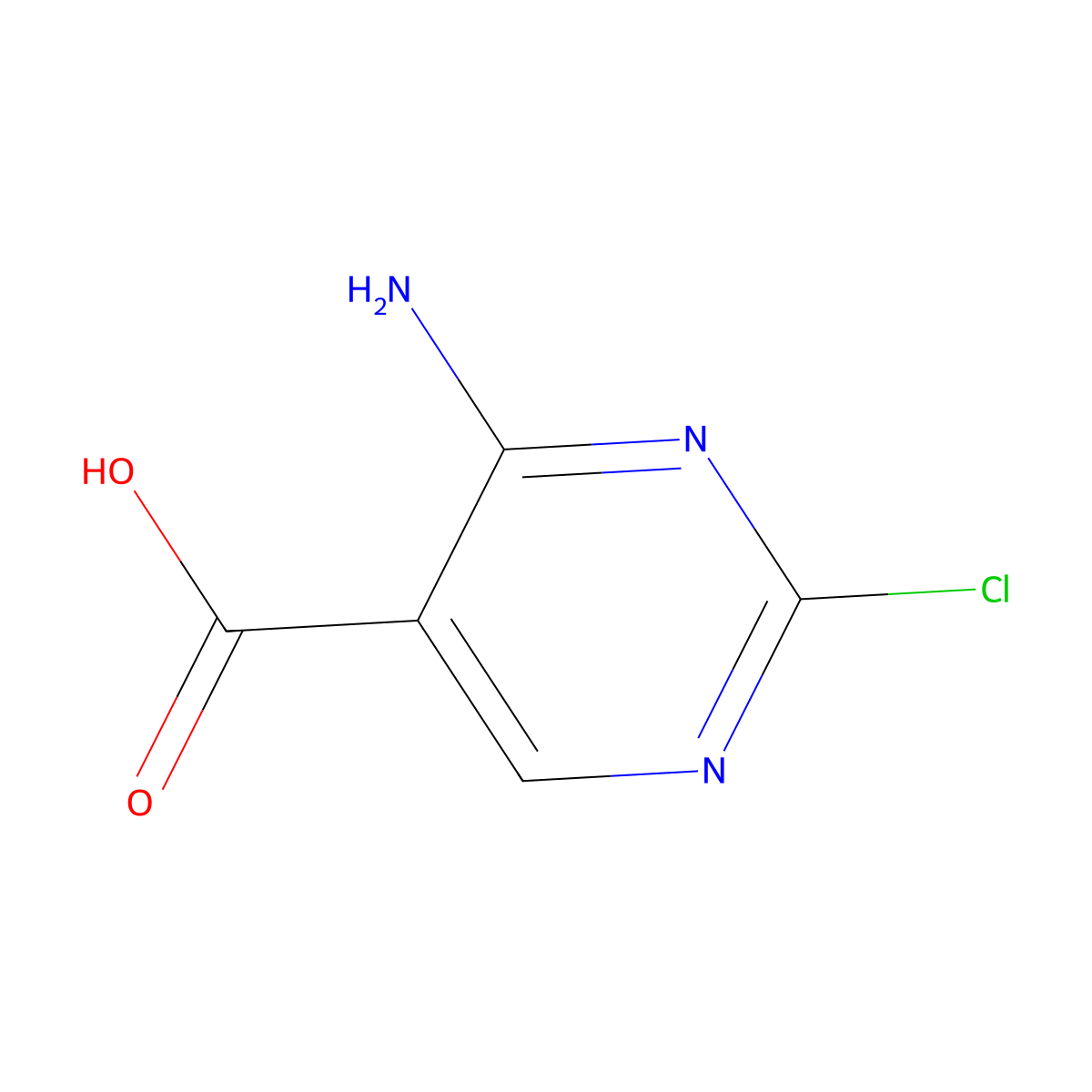 4-Amino-2-chloropyrimidine-5-carboxylic acid molecular structure, CAS 773109-69-6