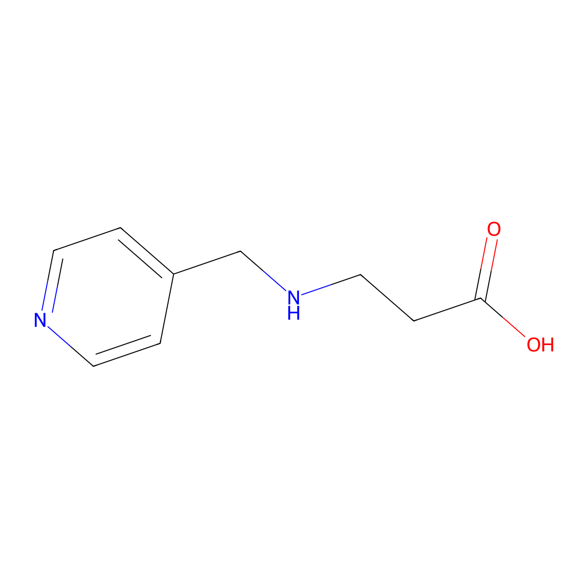 3-((Pyridin-4-ylmethyl)amino)propanoic acid molecular structure, CAS 773109-99-2