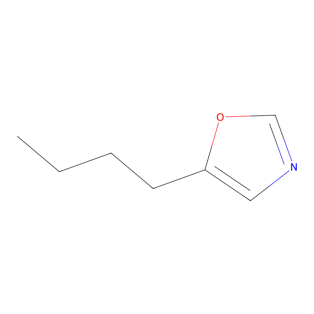 5-Butyl-1,3-oxazole molecular structure, CAS 77311-06-9