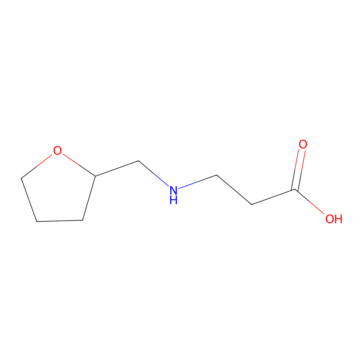 3-{[(Oxolan-2-yl)methyl]amino}propanoic acid molecular structure, CAS 773110-01-3