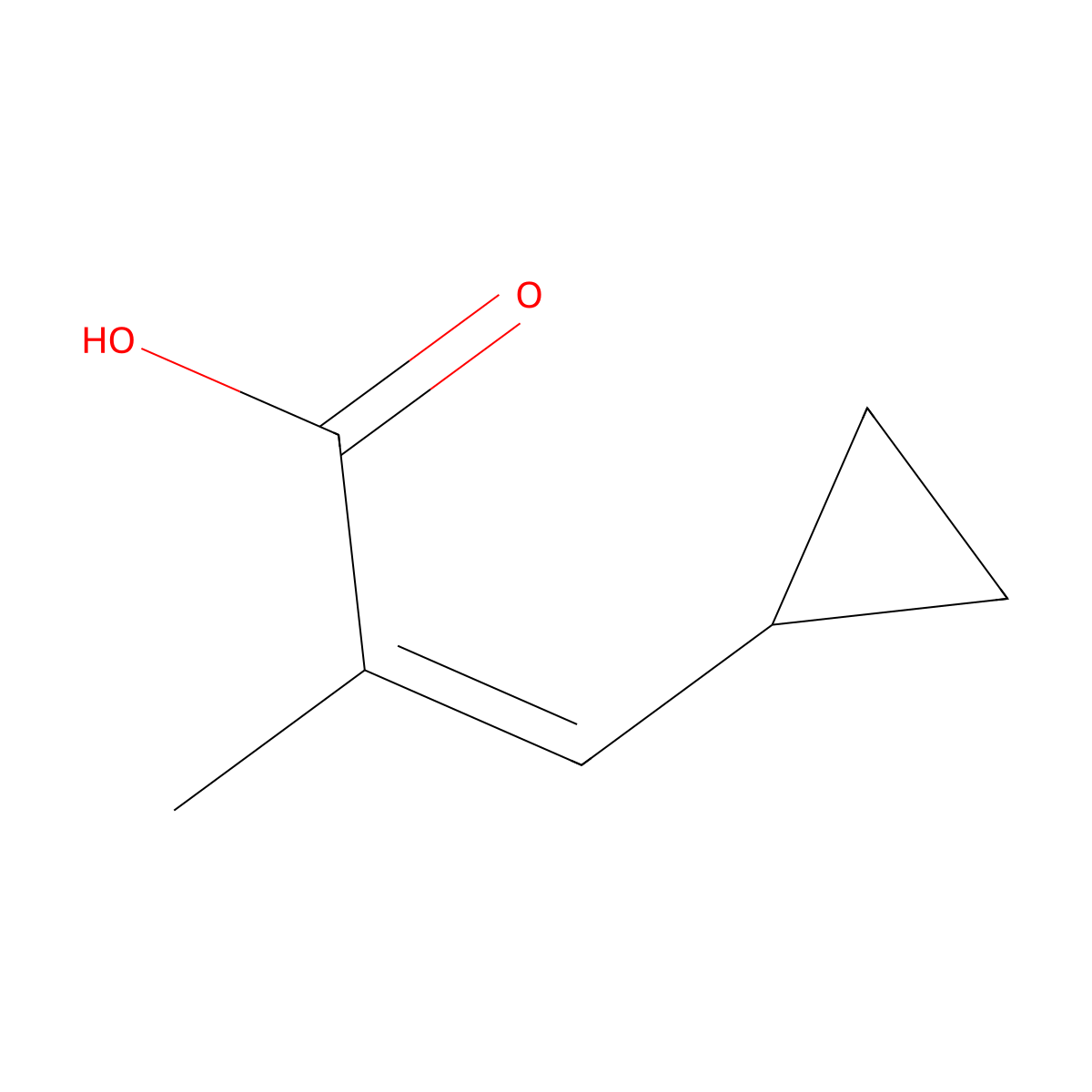 3-Cyclopropyl-2-methylprop-2-enoic acid molecular structure, CAS 773112-21-3