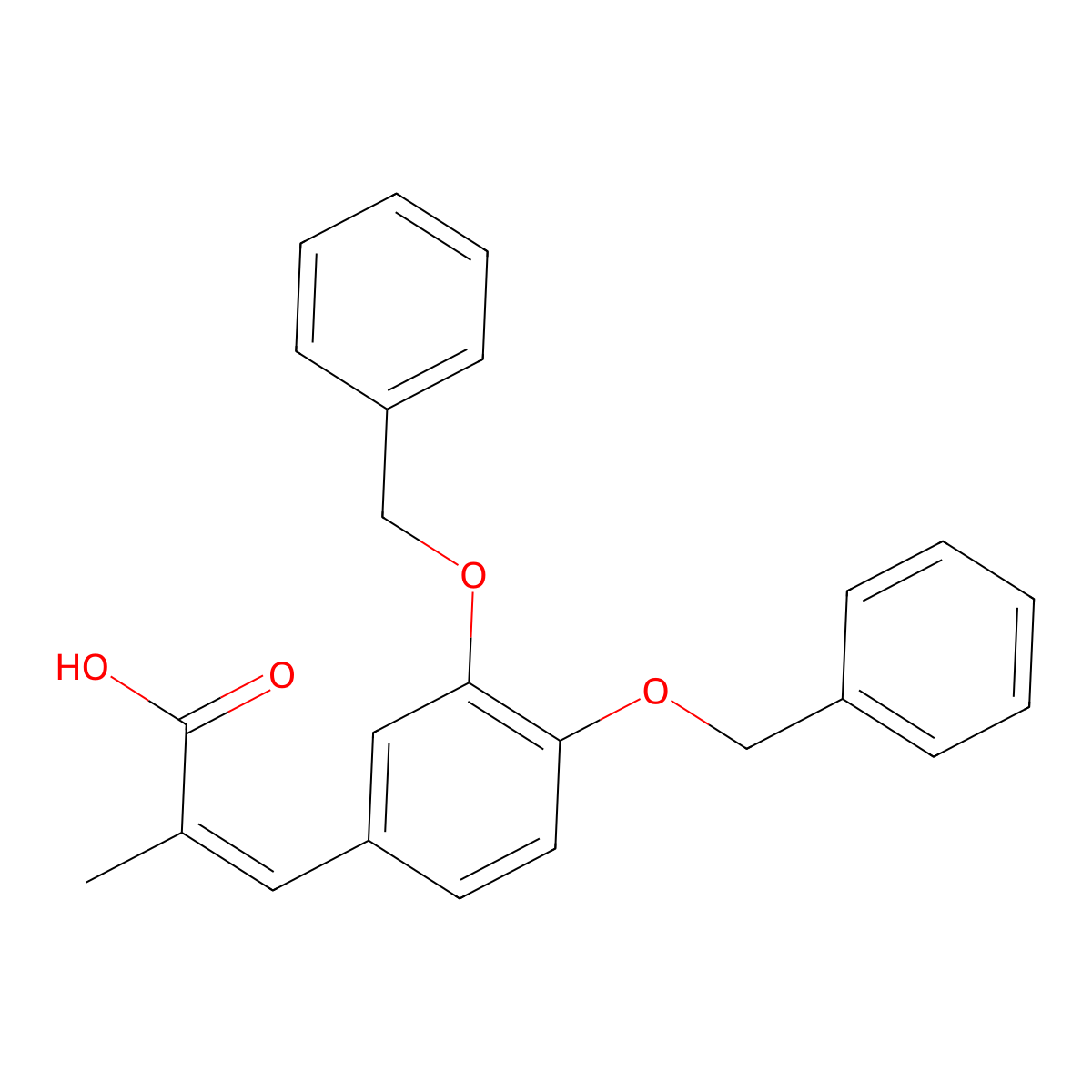 3-[3,4-Bis(benzyloxy)phenyl]-2-methylprop-2-enoic acid molecular structure, CAS 773112-63-3