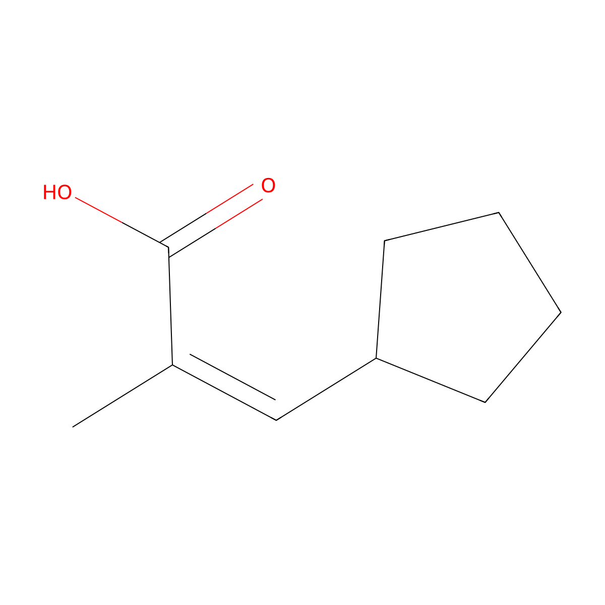 (E)-3-cyclopentyl-2-methylacrylic acid molecular structure, CAS 773112-99-5