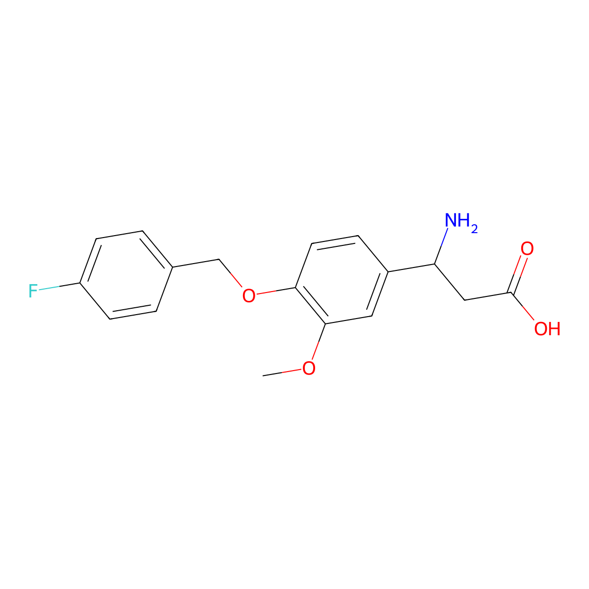 3-Amino-3-{4-[(4-fluorobenzyl)oxy]-3-methoxyphenyl}propanoic acid molecular structure, CAS 773116-36-2