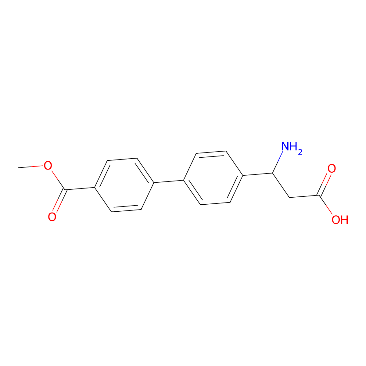 3-Amino-3-[4-(4-methoxycarbonylphenyl)phenyl]propanoic acid molecular structure, CAS 773119-38-3