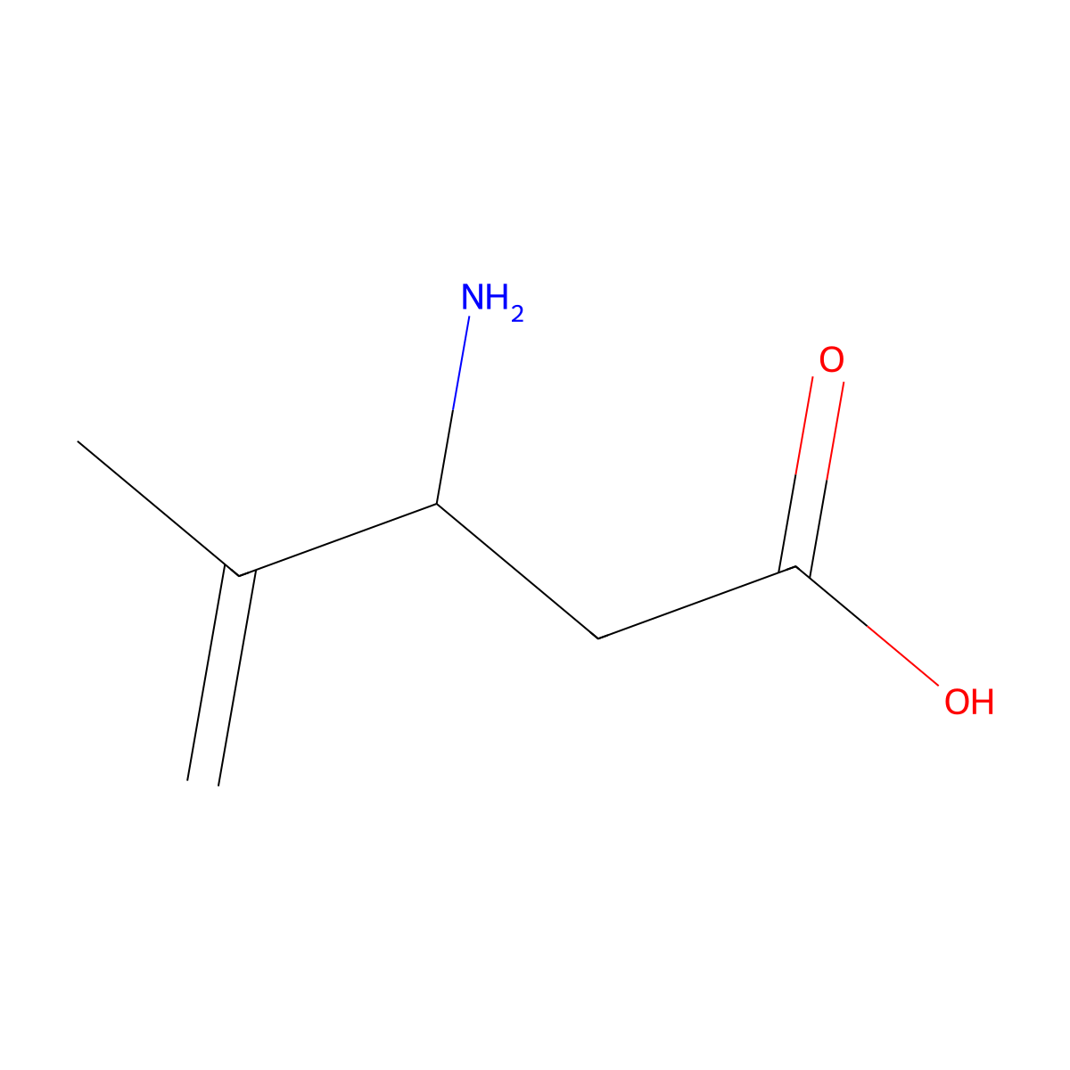 3-Amino-4-methylpent-4-enoic acid molecular structure, CAS 773122-16-0