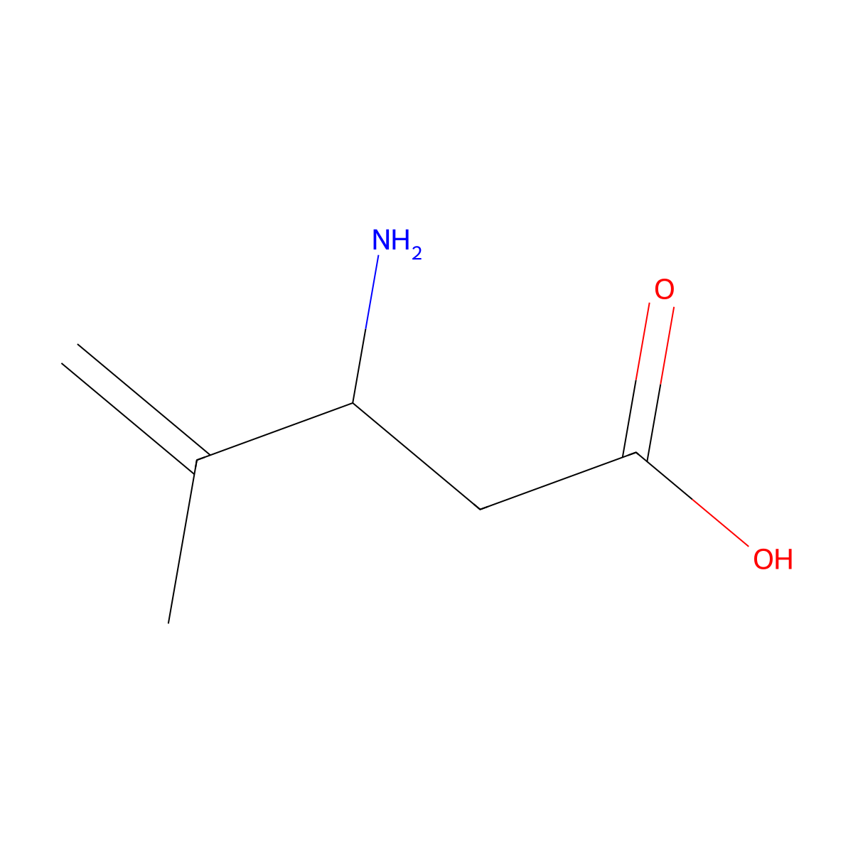 3-Amino-4-methylpent-4-enoic acid molecular structure, CAS 773122-16-0