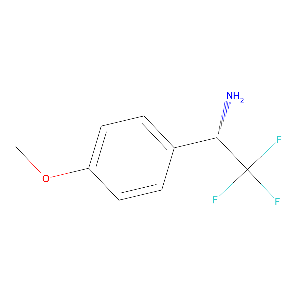 (S)-2,2,2-Trifluoro-1-(4-methoxyphenyl)ethanamine molecular structure, CAS 773127-33-6