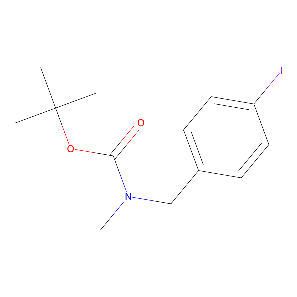 tert-Butyl 4-iodobenzyl(methyl)carbamate molecular structure, CAS 773128-23-7
