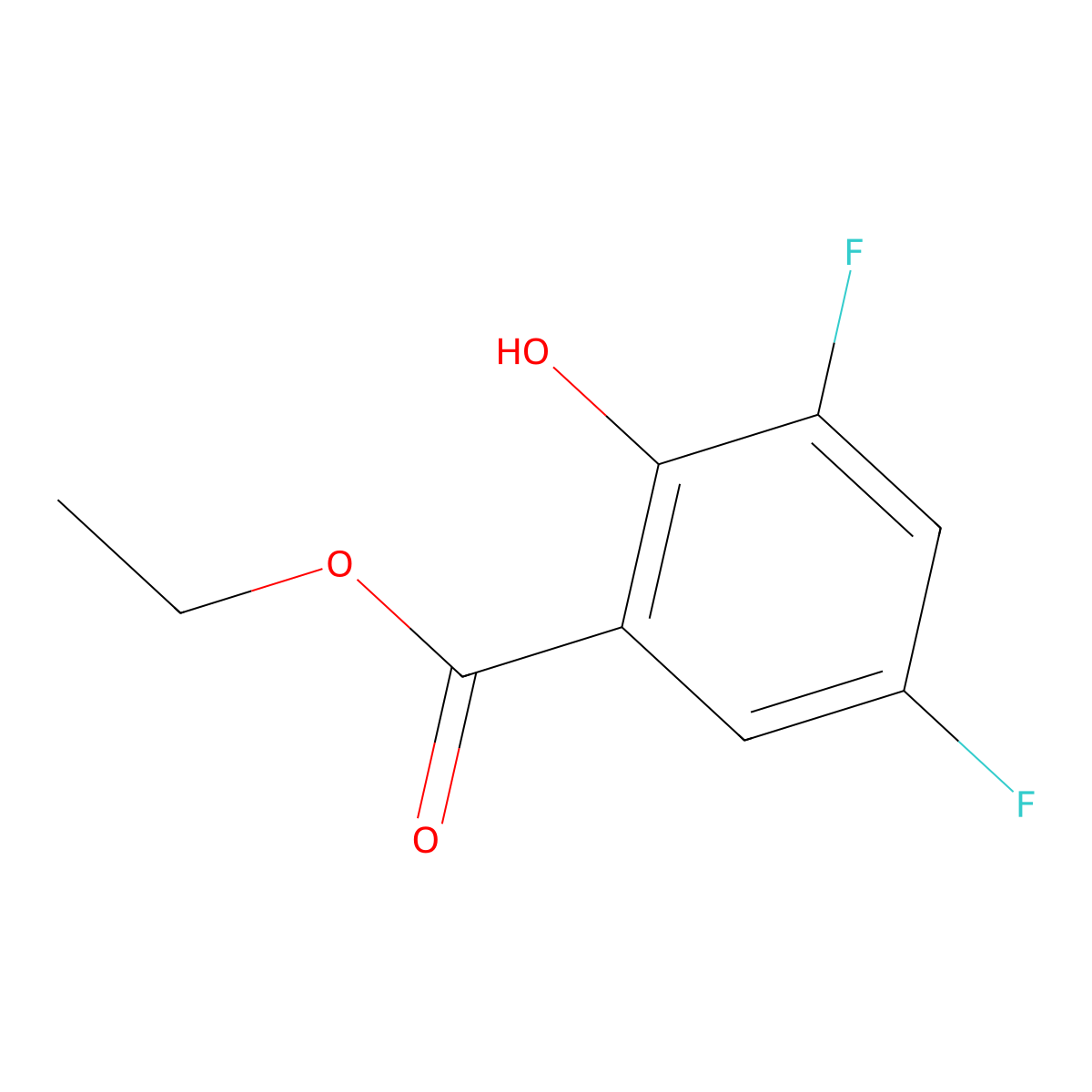 Ethyl 3,5-difluoro-2-hydroxybenzoate molecular structure, CAS 773128-56-6