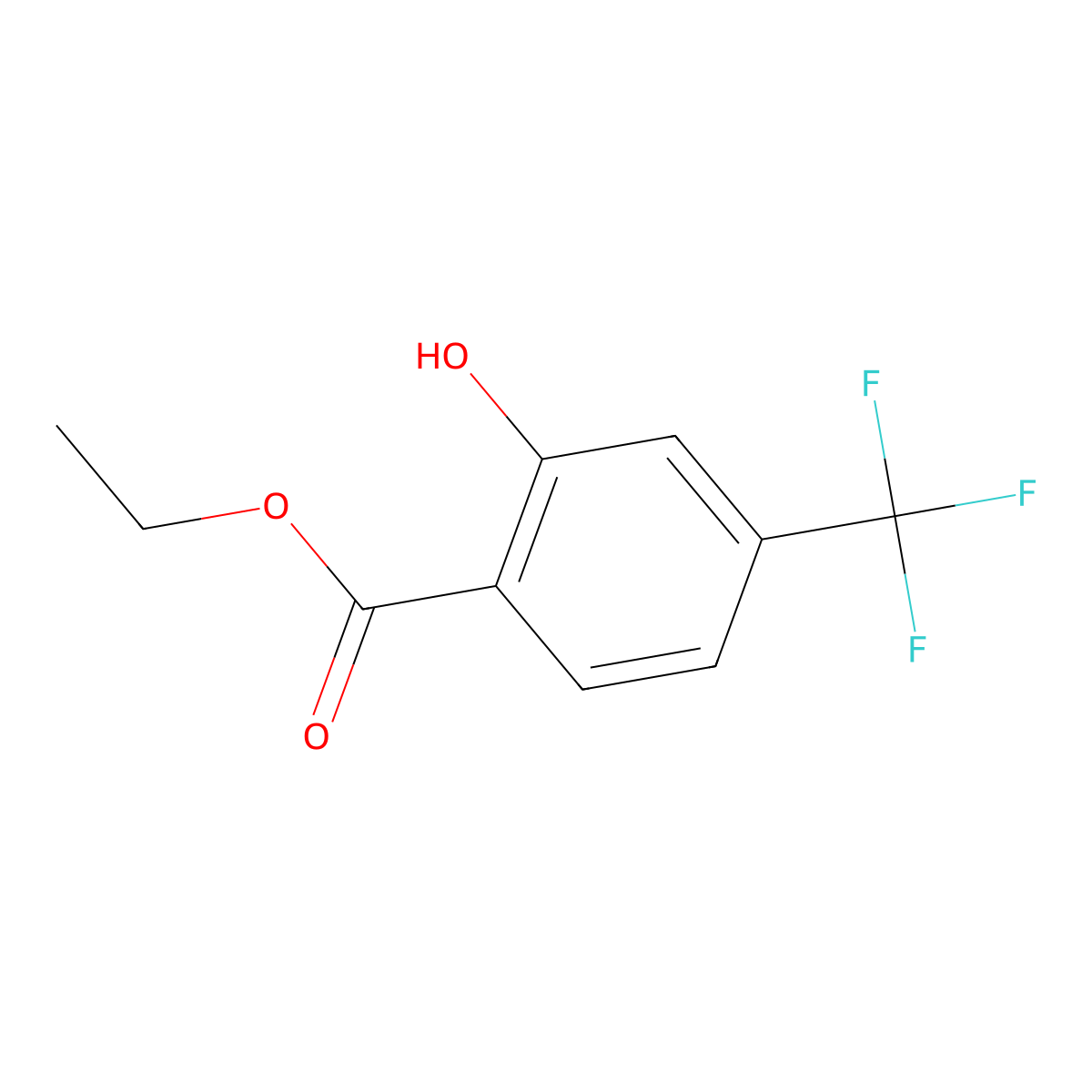 Ethyl 2-hydroxy-4-(trifluoromethyl)benzoate molecular structure, CAS 773128-58-8
