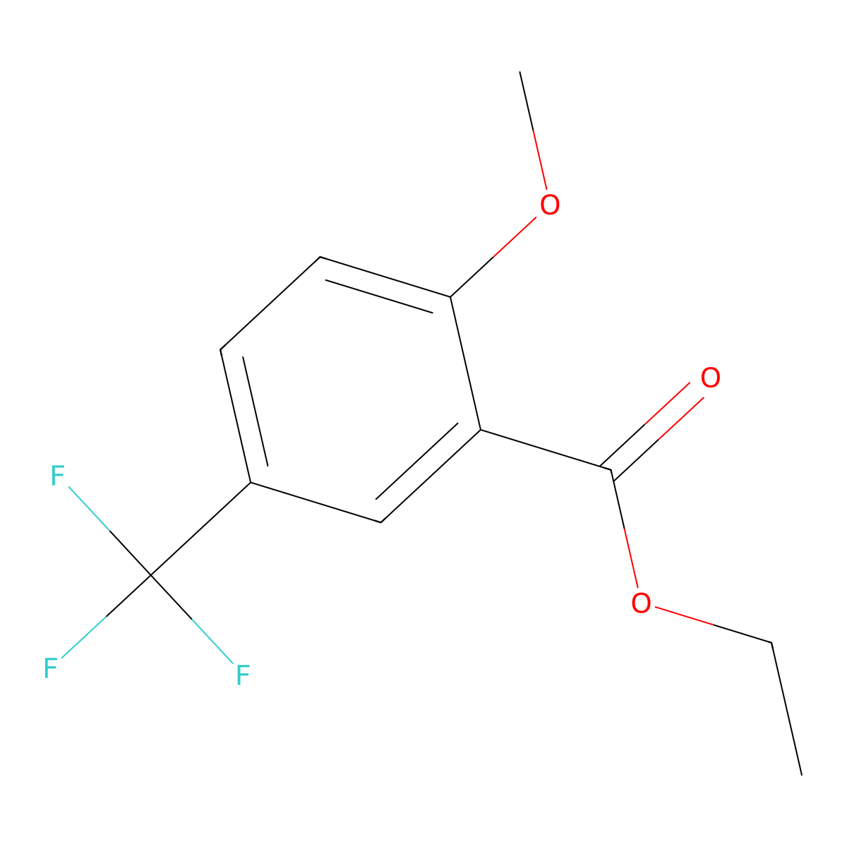 Ethyl 2-methoxy-5-(trifluoromethyl)benzoate molecular structure, CAS 773128-63-5