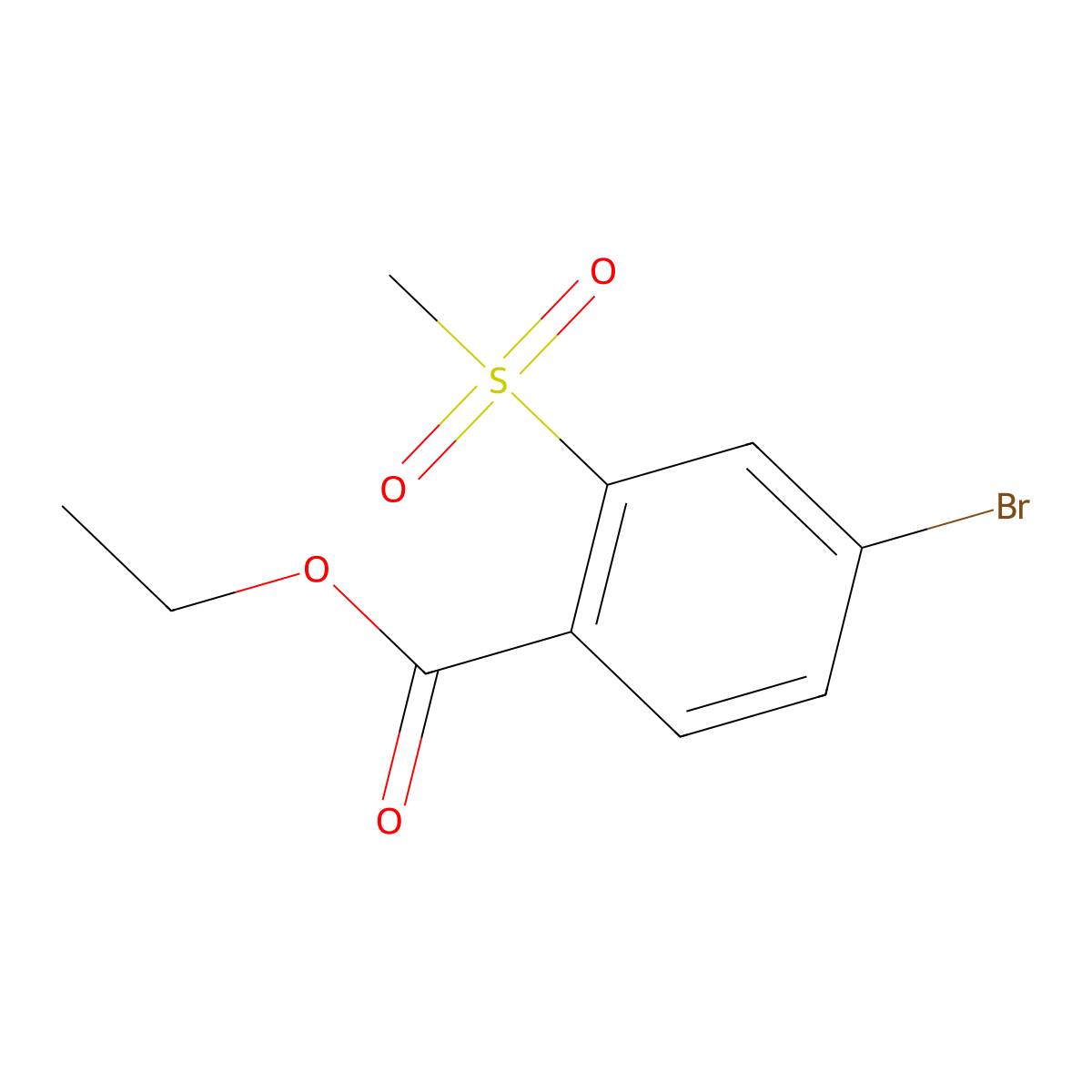 Ethyl 4-bromo-2-(methanesulfonyl)benzoate molecular structure, CAS 773128-72-6