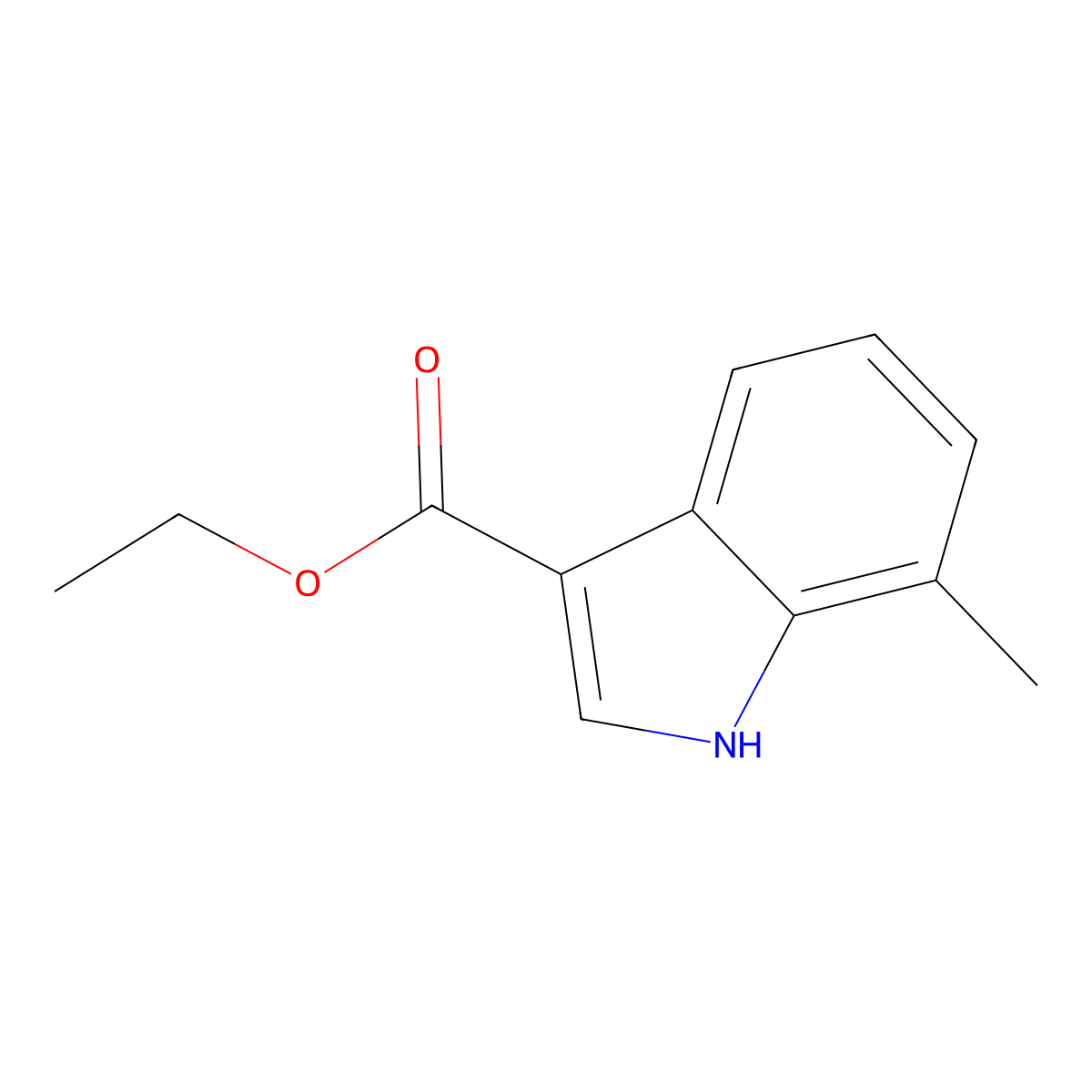 Ethyl 7-methyl-1H-indole-3-carboxylate molecular structure, CAS 773128-82-8
