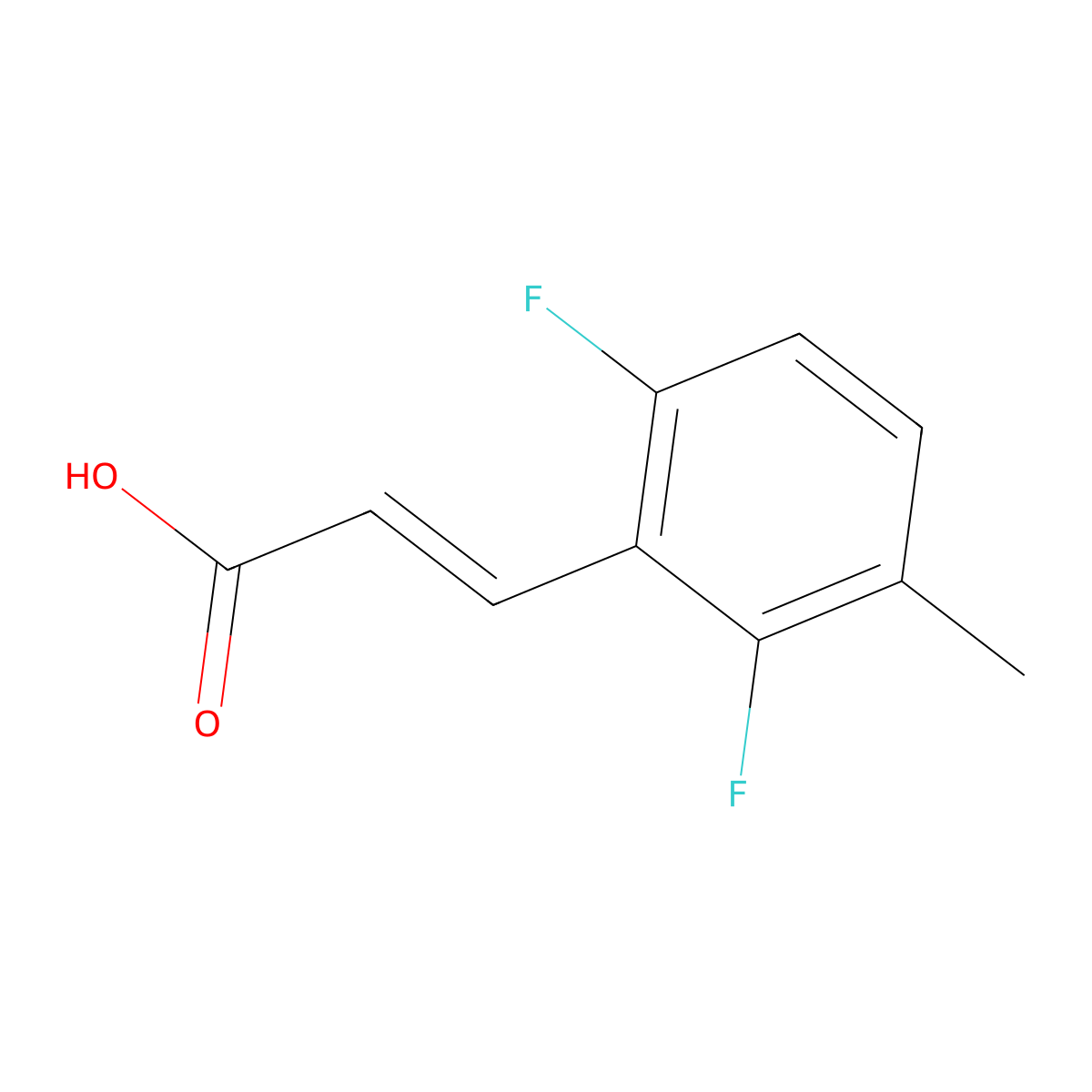 3-(2,6-Difluoro-3-methylphenyl)acrylic acid molecular structure, CAS 773129-43-4
