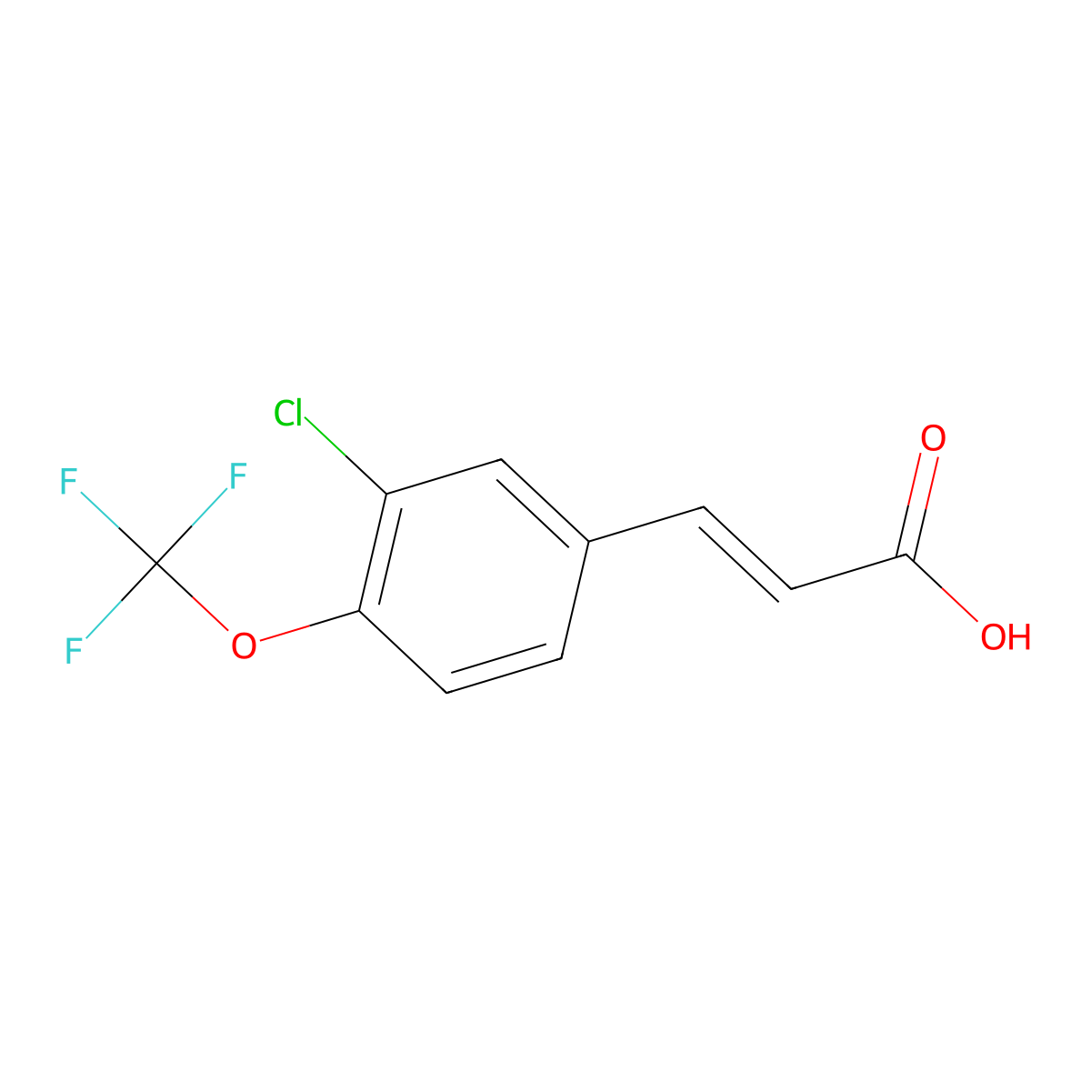 3-Chloro-4-(trifluoromethoxy)cinnamic acid molecular structure, CAS 773129-45-6
