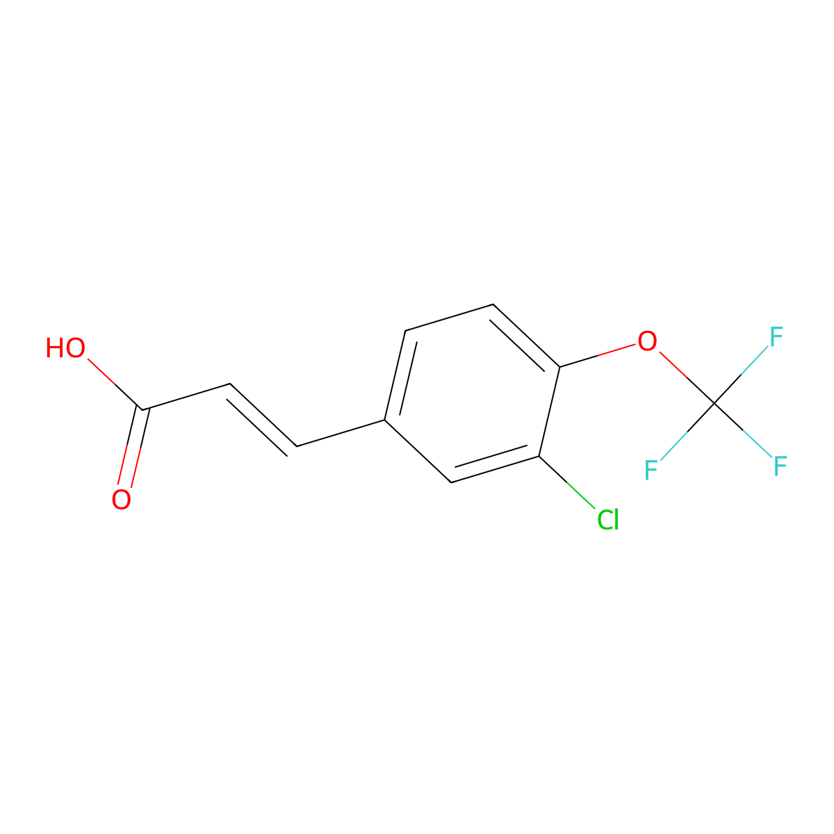 3-Chloro-4-(trifluoromethoxy)cinnamic acid molecular structure, CAS 773129-45-6