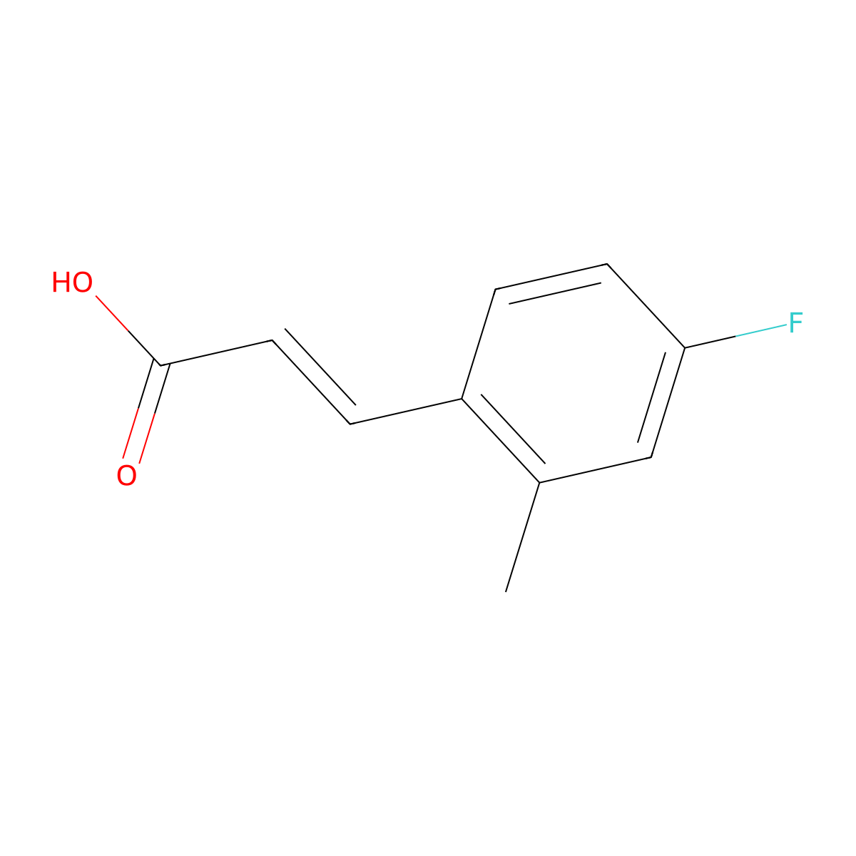 4-Fluoro-2-methylcinnamic acid molecular structure, CAS 773129-48-9