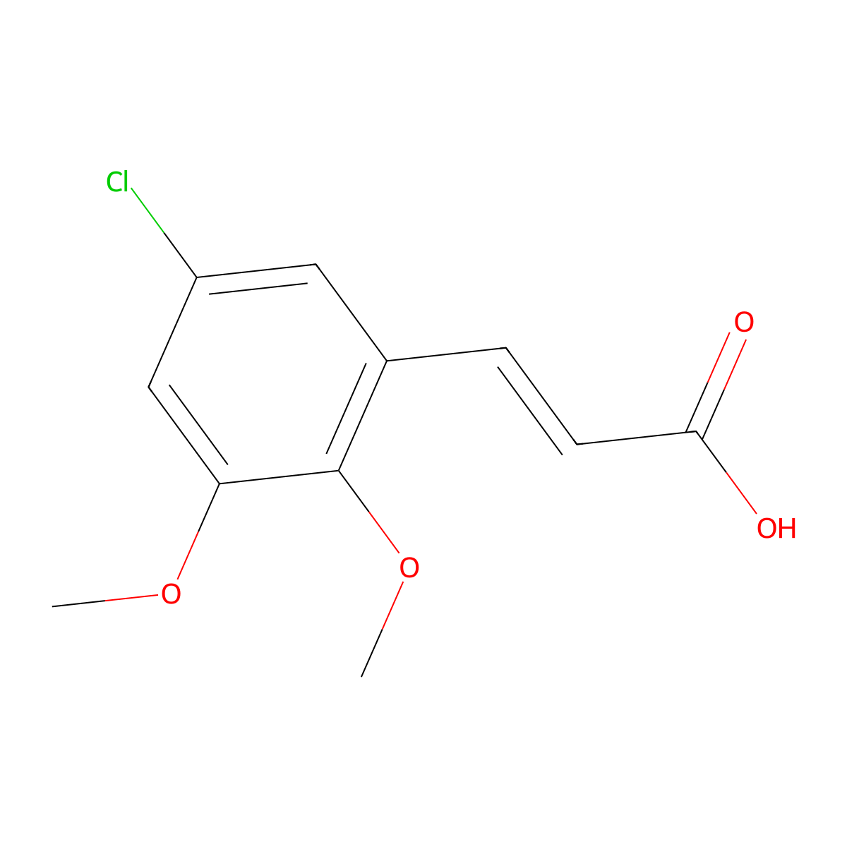 3-(5-Chloro-2,3-dimethoxyphenyl)prop-2-enoic acid molecular structure, CAS 773130-13-5