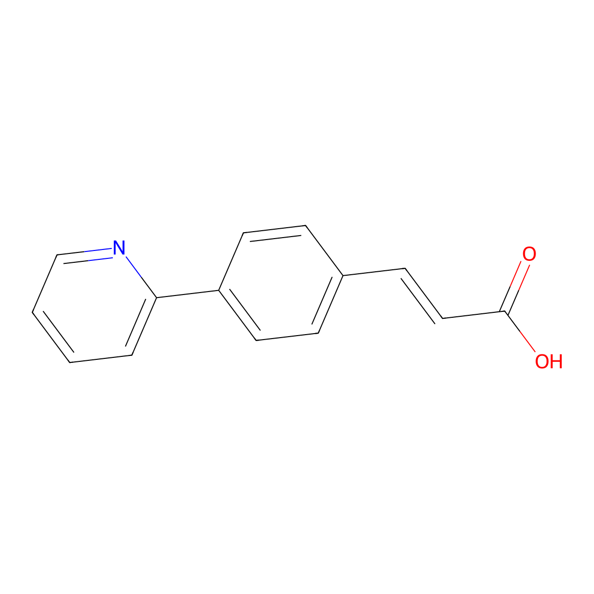 (E)-3-(4(Pyridin-2-YL)Phenyl)Acrylic Acid molecular structure, CAS 773130-14-6
