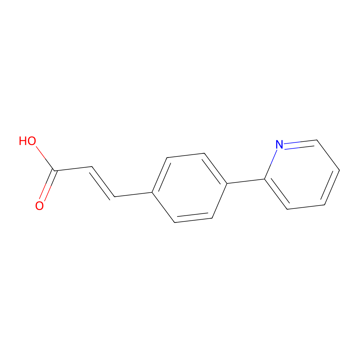 (E)-3-(4(Pyridin-2-YL)Phenyl)Acrylic Acid molecular structure, CAS 773130-14-6