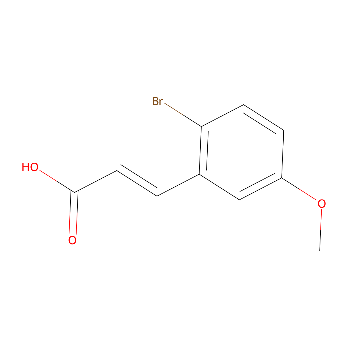 (E)-3-(2-Bromo-5-methoxyphenyl)acrylic acid molecular structure, CAS 773131-24-1
