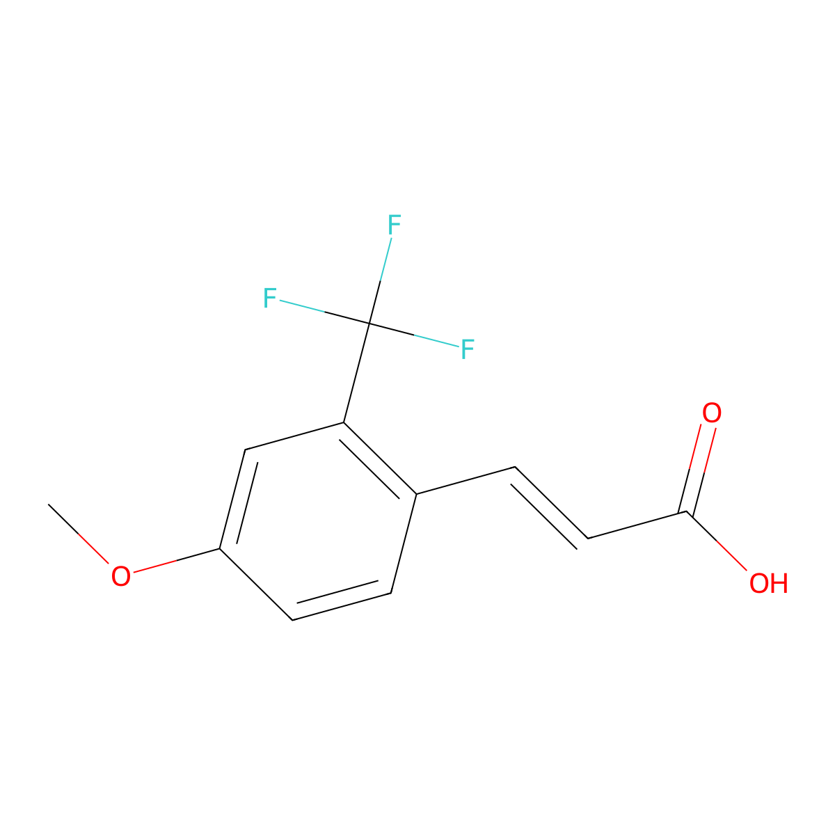 4-Methoxy-2-(trifluoromethyl)cinnamic acid molecular structure, CAS 773131-66-1