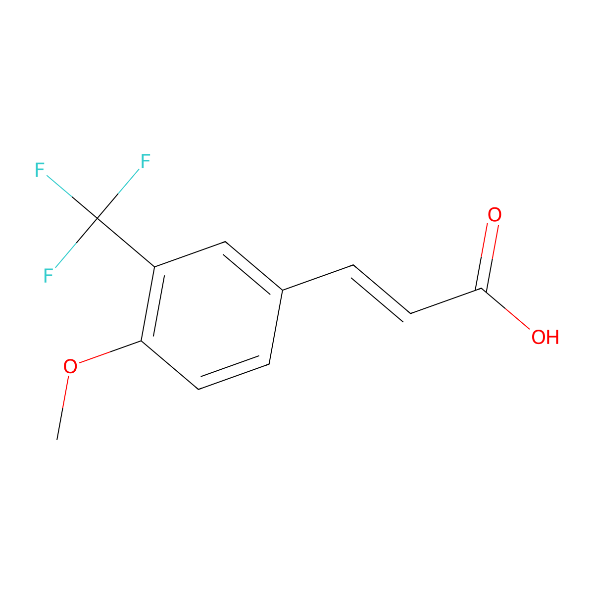 4-Methoxy-3-(trifluoromethyl)cinnamic acid molecular structure, CAS 773131-67-2