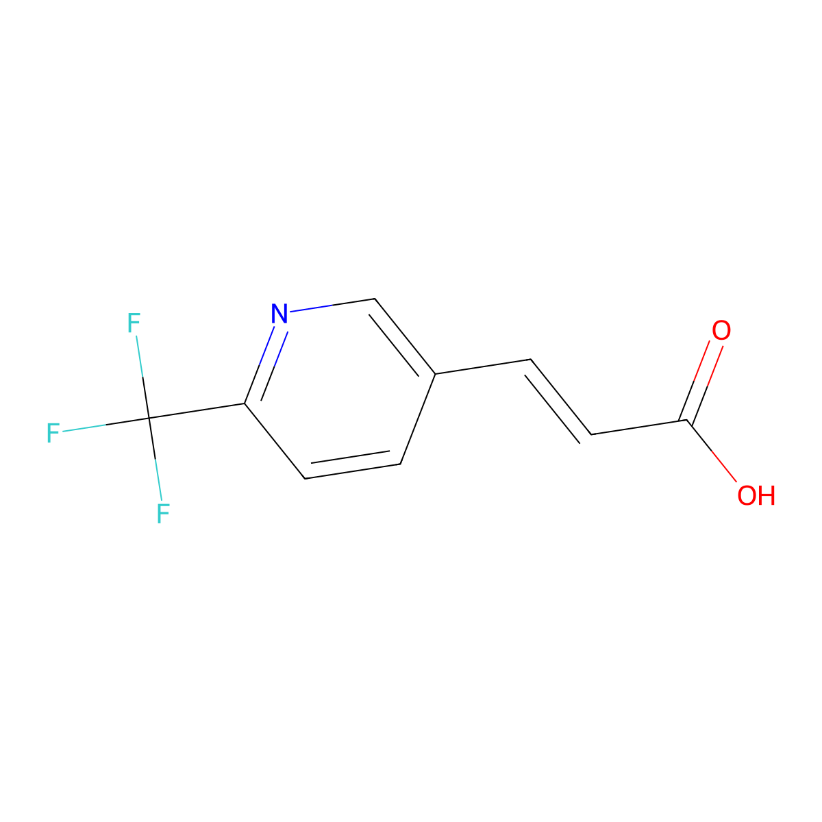 (2E)-3-[6-(Trifluoromethyl)pyridin-3-yl]propenoic acid molecular structure, CAS 773131-93-4