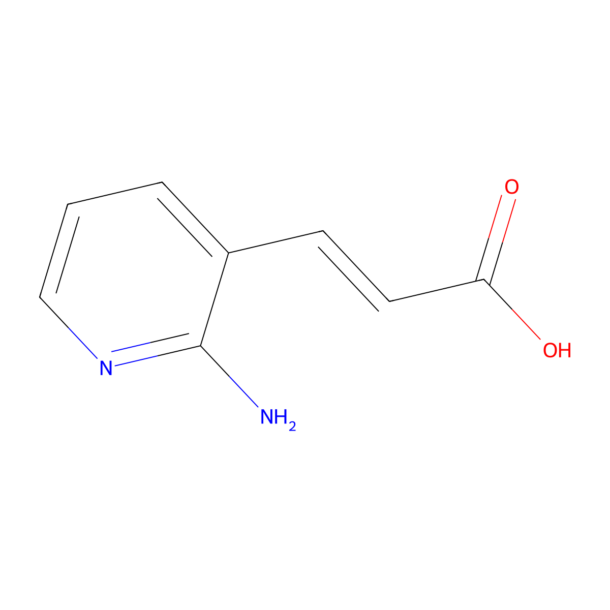 3-(2-Aminopyridin-3-yl)prop-2-enoic acid molecular structure, CAS 773131-96-7
