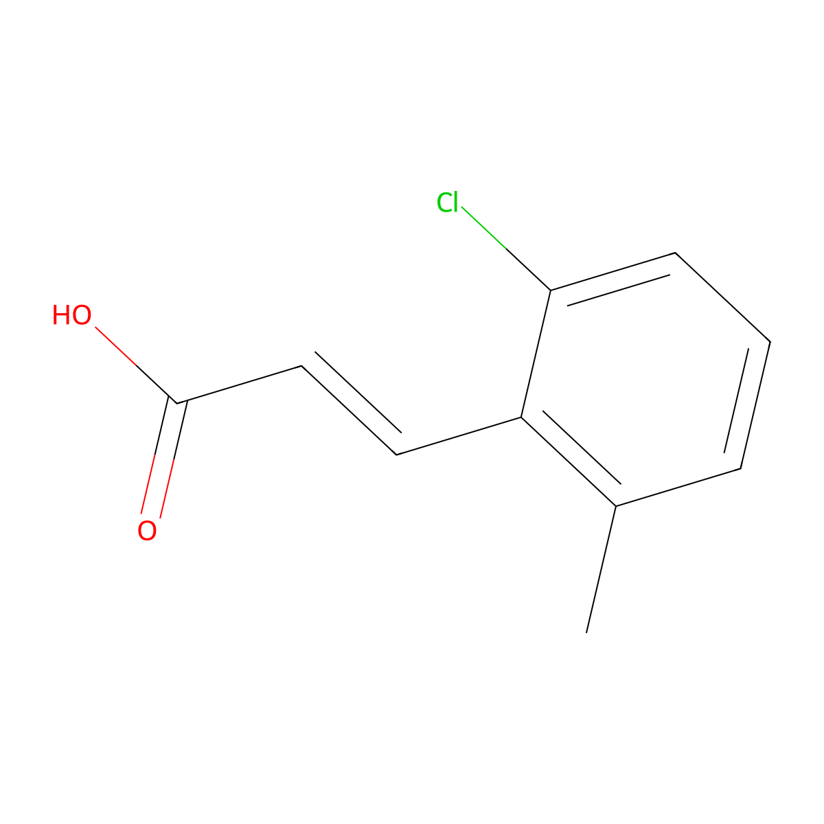 (E)-3-(2-Chloro-6-methylphenyl)acrylic acid molecular structure, CAS 773132-16-4