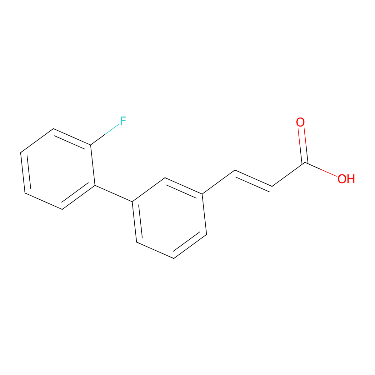 (E)-3-[3-(2-Fluorophenyl)phenyl]prop-2-enoic acid molecular structure, CAS 773132-67-5