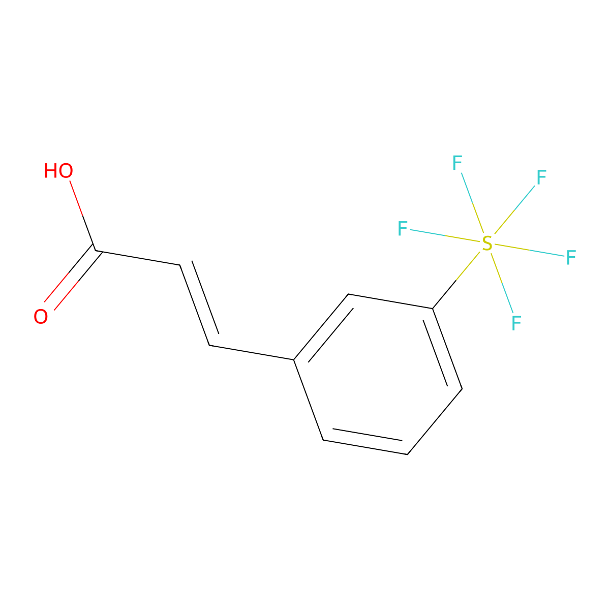 3-(Pentafluorosulfur)cinnamic acid molecular structure, CAS 773132-79-9