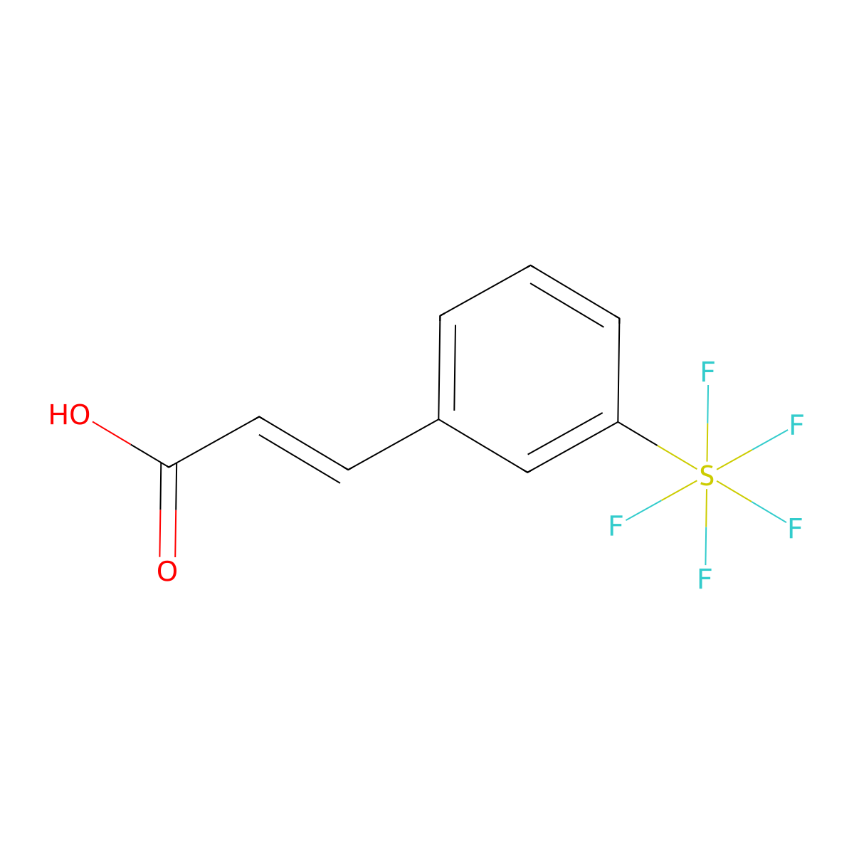 3-(Pentafluorosulfur)cinnamic acid molecular structure, CAS 773132-79-9