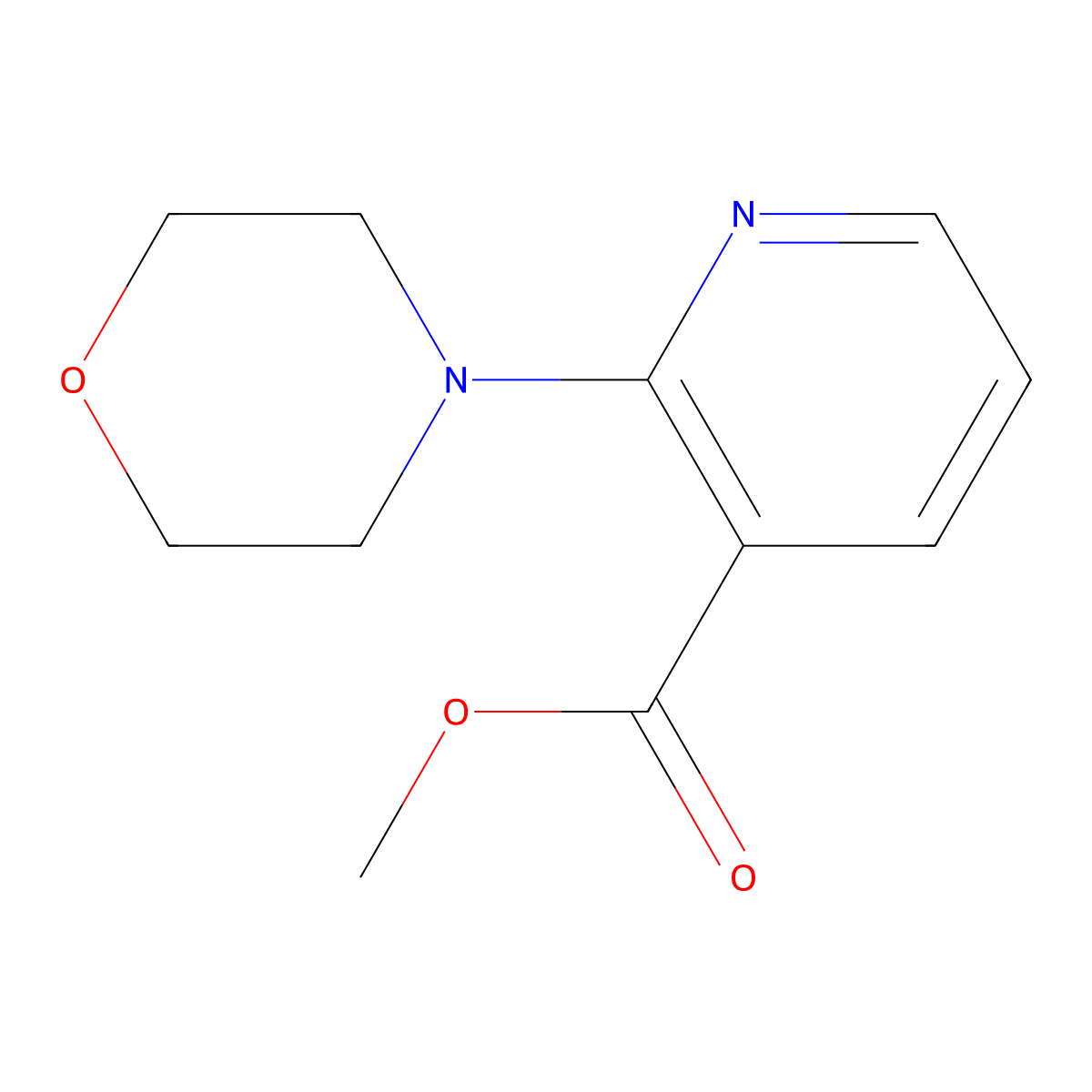 Methyl 2-(morpholin-4-YL)pyridine-3-carboxylate molecular structure, CAS 773134-07-9
